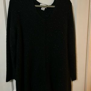 Liz Claiborne Navy Shimmer Sweater 1x
